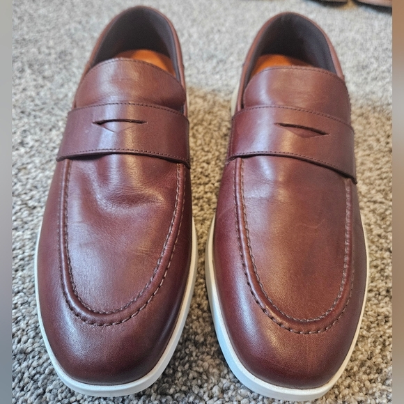 Elegant Brown Leather Slip-On Loafers main image 15